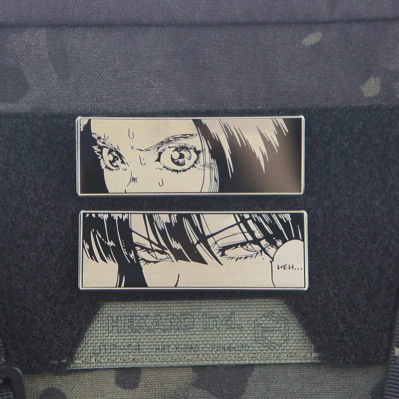 Parches de Metal con ojos de dibujos animados, cierre de gancho y bucle en la mochila, insignia de moral, decoración para ropa, pegatinas de reparación de bolsas - imagen 2