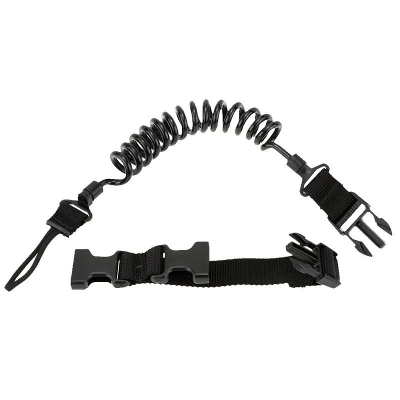 Eslinga táctica de Rifle de dos puntos, Sistema de Correa de pistola de Airsoft Bungee ajustable, cinturón elástico de Paintball, correa de resorte, cordón de cuerda, engranaje - imagen 4