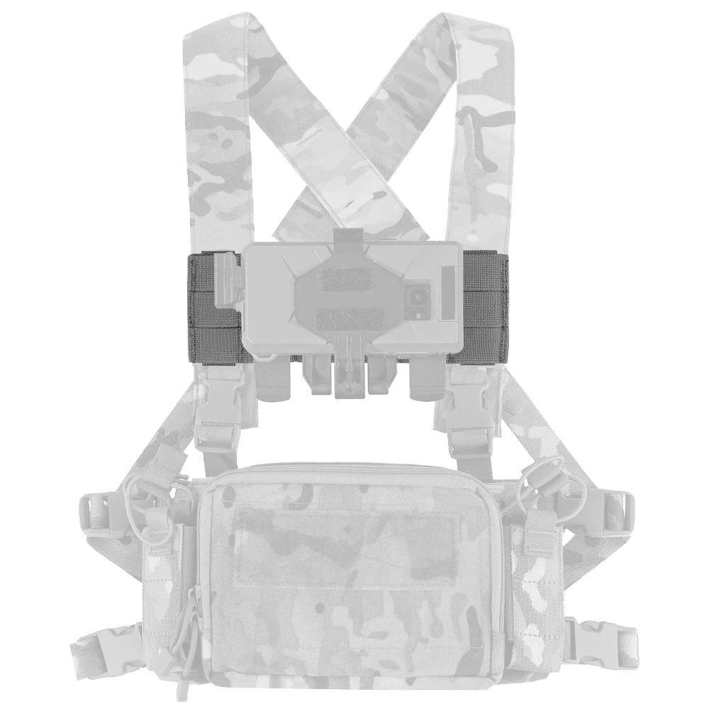 Aparejo de pecho táctico, Panel MOLLE de pecho de puente, tablero frontal para funda de teléfono, equipo de tiro, D3CRM MK4 - imagen 5