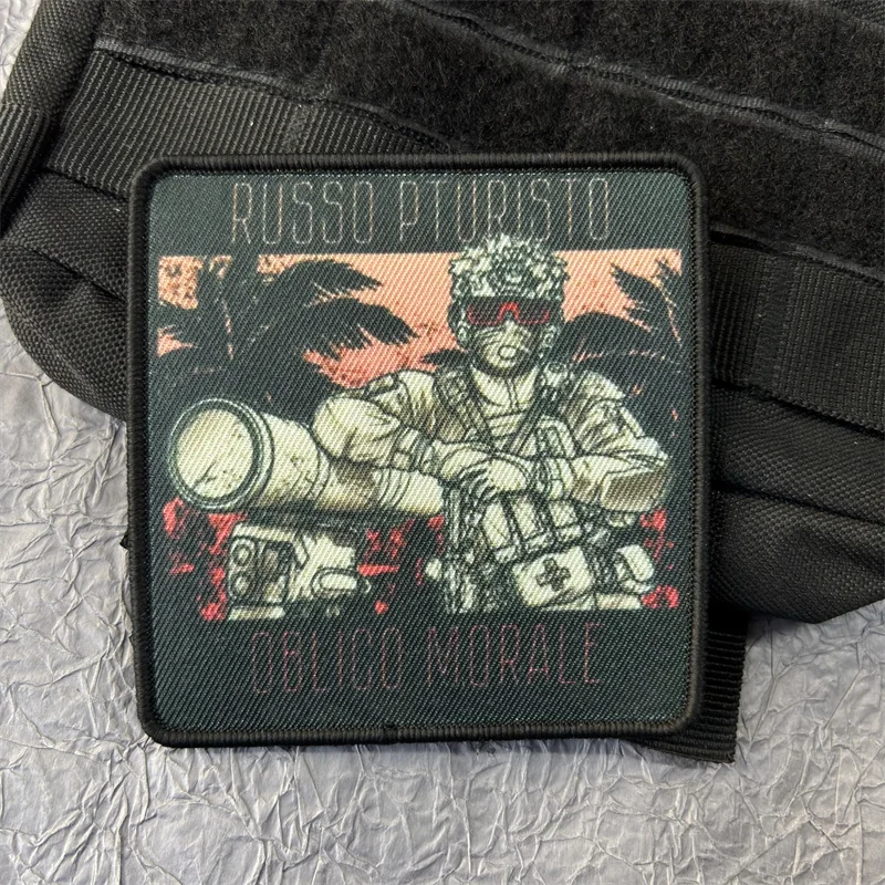 Parche adhesivo impreso de soldado de combate para ropa, parches tácticos militares, pegatinas para mochila, insignia de moral con gancho y bucle