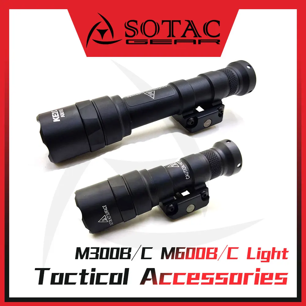 SOTAC GEAR M300 M300B M300C luz de explorador LED M600 M600B M600C linterna táctica con botón caza al aire libre