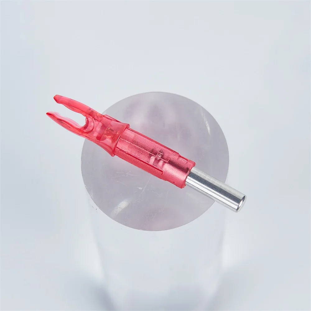 Boquillas de flecha brillantes de colores para tiro con arco, inserto de cola de flecha, eje de flecha de carbono id6.2 mm, accesorios de caza, Nock DIY, 12 piezas - imagen 4