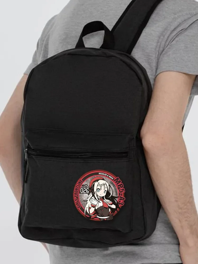 Insignia de uniforme Jk de primera línea para niñas, 7,5 cm, HK416 404, juego de Anime, pistola táctica, pines para mochila - imagen 5