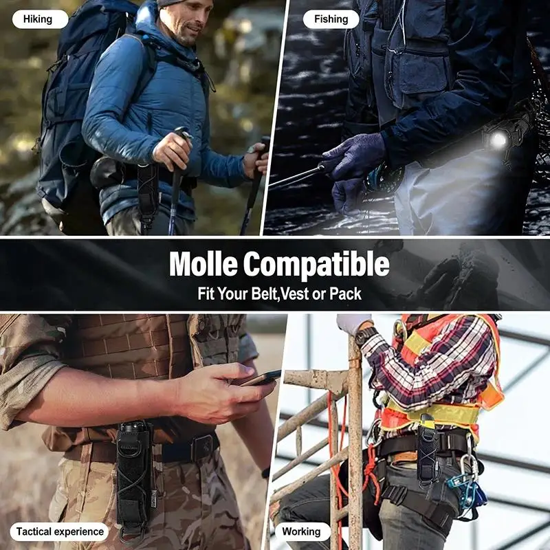 Bolsa ONETIGRIS MOLLE, bolsa multifuncional para linterna, soporte para linterna Molle para cinturón, bolsa para herramientas de mano lineal - imagen 5