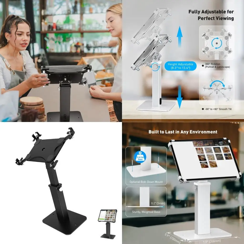 Soporte antirrobo ajustable para tablets con cerradura segura - imagen 5