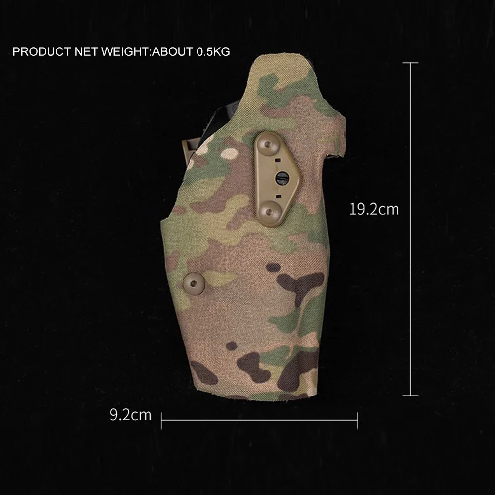 Funda táctica Glock 17, funda de pistola de liberación rápida para caza con Kit QLS, cinturón de tiro Airsoft, funda para pistola de transporte - imagen 3