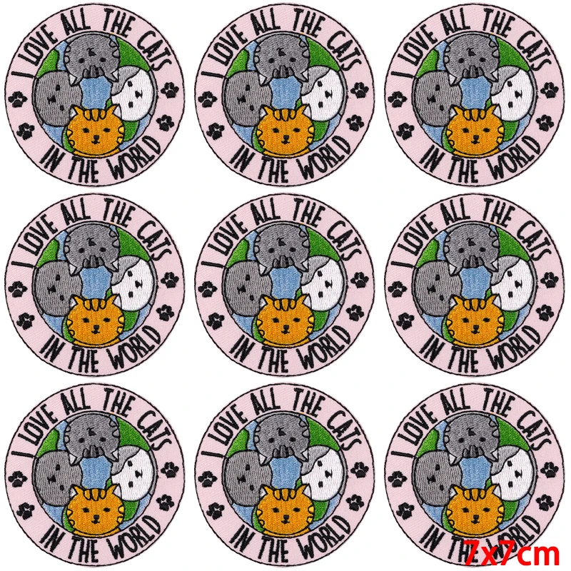 Parche de flores y mariposas para planchar en la ropa, parches bordados de dibujos animados para costura de ropa, insignias fusionables, 10 unidades por lote - imagen 5