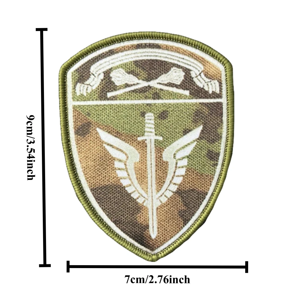 Parches tácticos de fuerzas especiales aerotransportadas, alas y escudo de espada, parche de gancho y bucle, insignia militar, brazalete, pegatinas de decoración para mochila - imagen 2