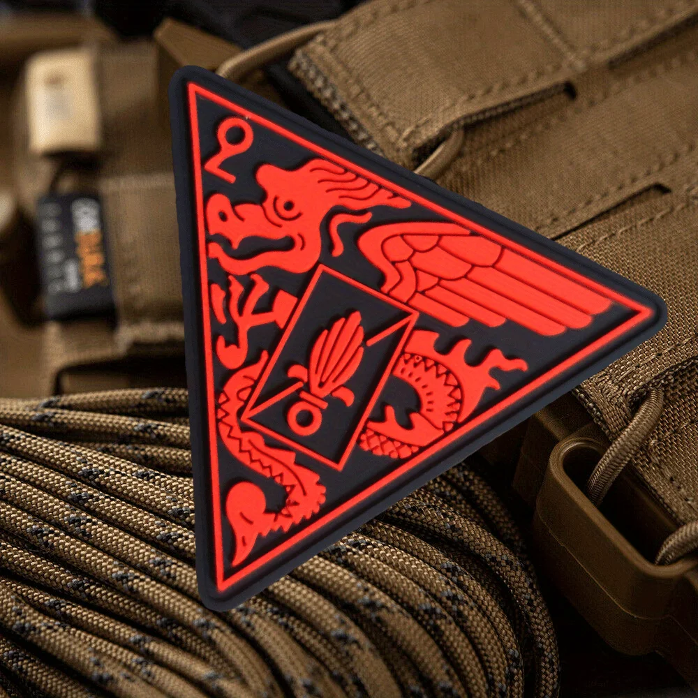 Parche táctico de moral del cuerpo del segundo paraguas, parches de gancho y bucle de PVC, insignia militar, brazalete, pegatinas para mochila - imagen 2