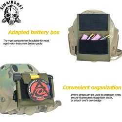 SINAIRSOFT Bolsa táctica casco MOLLE extraíble con contrapeso NVG