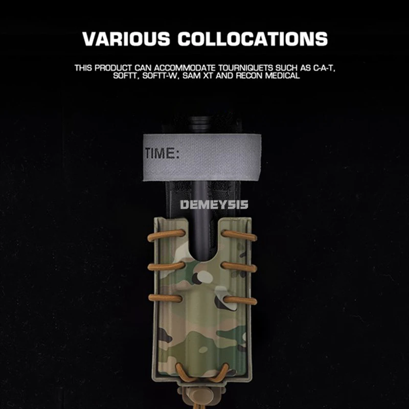 Soporte de torniquete táctico, bolsas multifuncionales para revistas M4, caza, supervivencia de emergencia, caja de torniquete EDC Molle, almacenamiento - imagen 5