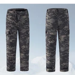 Pantalones cargo tácticos invierno forro térmico camouflage