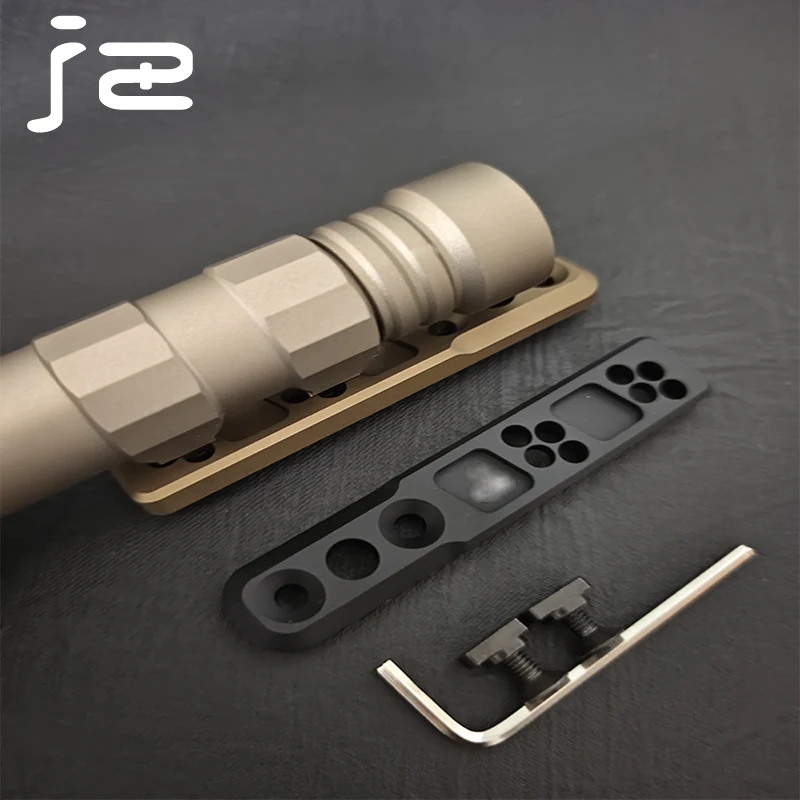 Soporte de luz en línea CNC Thorntail Keymod para Mlok Keymod, riel de guardamanos Tatical Surefir M300 M600, linterna, arma, luz de explorador - imagen 3