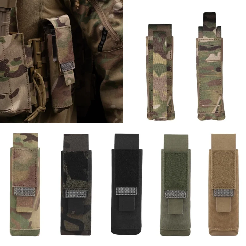 Kit de herramientas Knight, bolsa de herramientas de cintura para exteriores, bolsa con sistema Molle en la parte trasera, accesorios para acampar, equipo portátil al aire libre, cubierta abatible