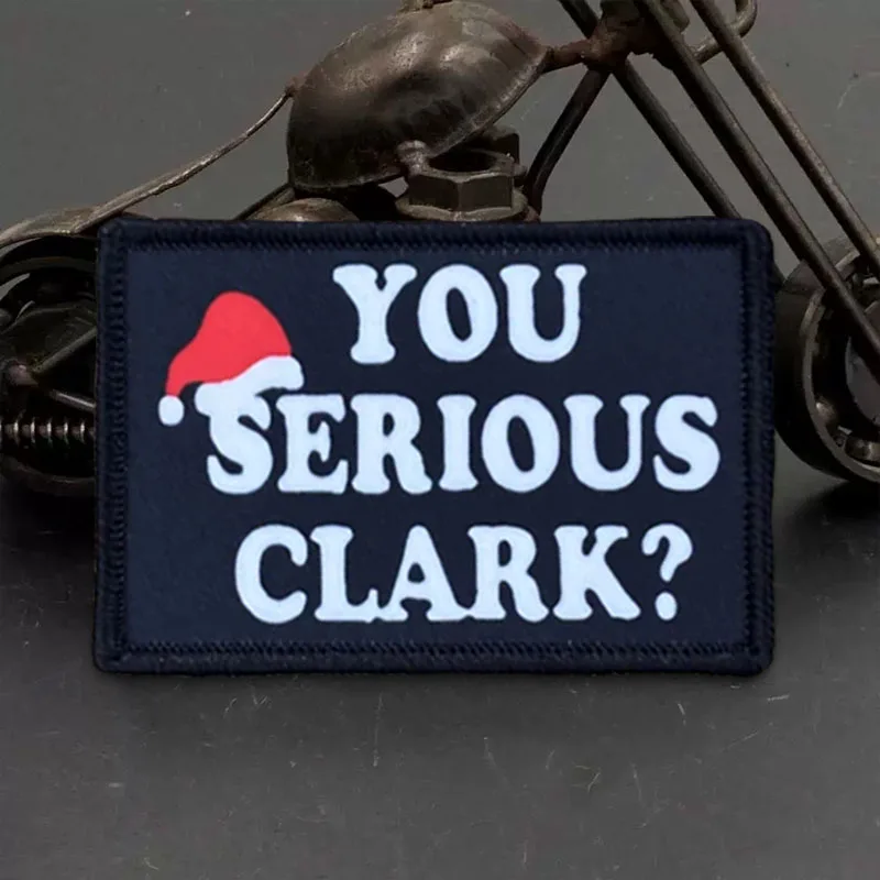 "¿Tu serio?" Parche táctico de moral de Navidad, parches divertidos de gancho y bucle, insignia militar, pegatinas para mochila, brazalete, aplique para casco - imagen 5