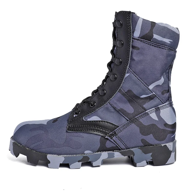 HIKEUP-botas militares de senderismo para hombre, zapatos de entrenamiento, impermeables, antideslizantes, para exteriores, Invierno - imagen 4
