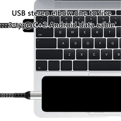 Cable carga simultáneo Tipo C Conectores sistema sistema OS 66W para 5 dispositivos K1KF