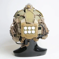 Funda contrapeso casco táctico universal con portabaterías y canal