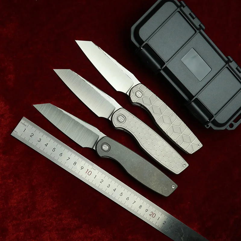 LEMIFSHE Cortex XL – Cuchillo táctico plegable flipper titanio 154CM - imagen 2