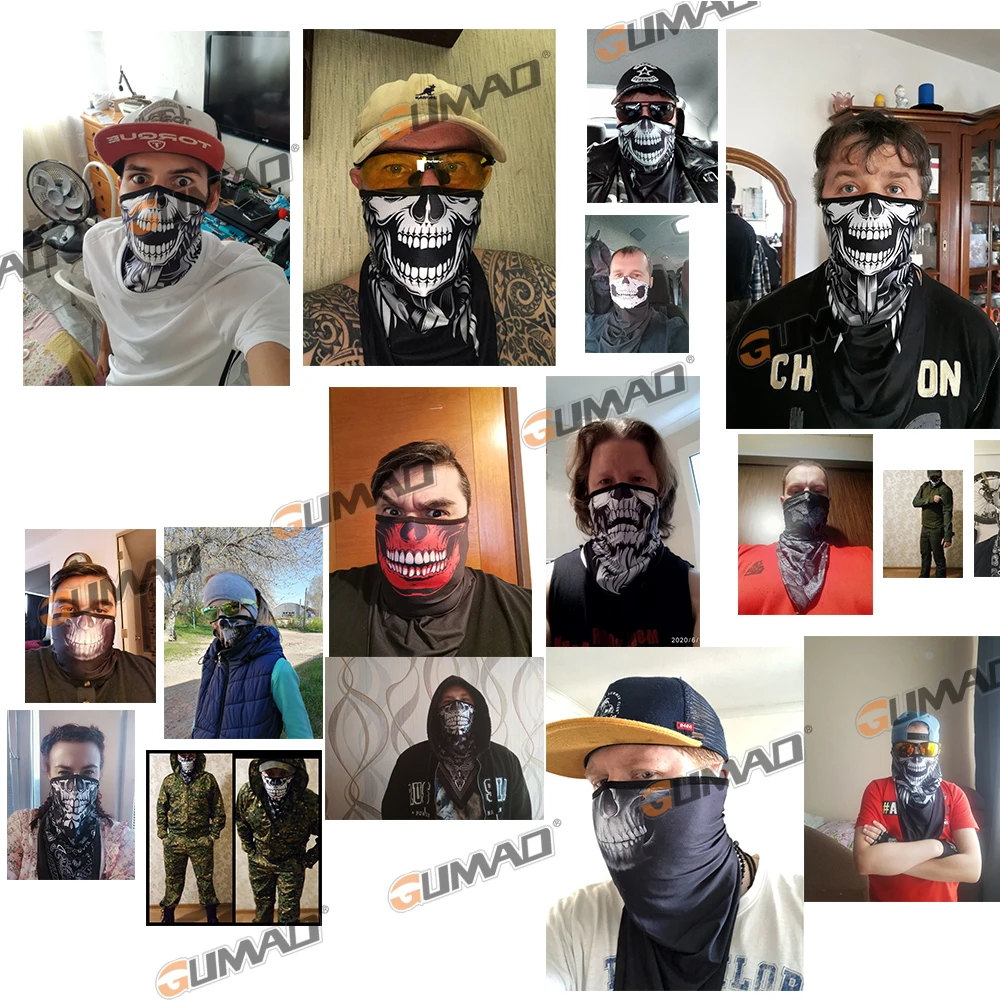 Mascarilla deportiva de media cara para hombre y mujer, bufanda de tubo de secado rápido para senderismo, ciclismo, caza, correr, Biycycle, polaina de cuello, Verano - imagen 4