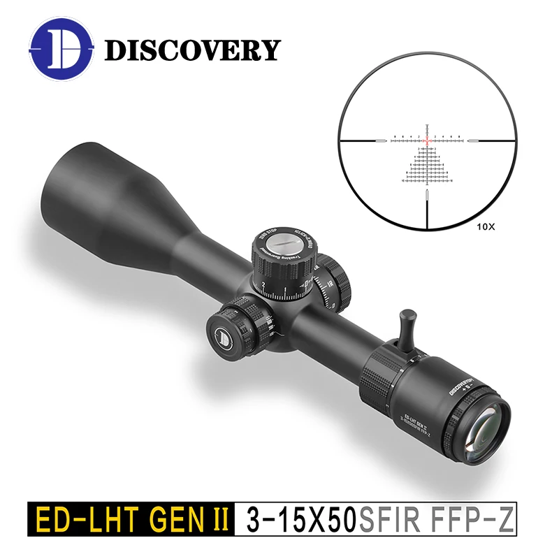 Discovery EDII 3-15X50 mira táctica iluminada súper alta definición primer plano Focal vidrio importado garantía de por vida