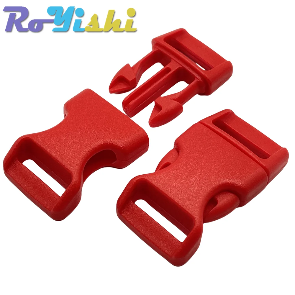 12 unids/pack 5/8 "hebillas de liberación lateral contorneadas coloridas para pulseras de Paracord - imagen 4