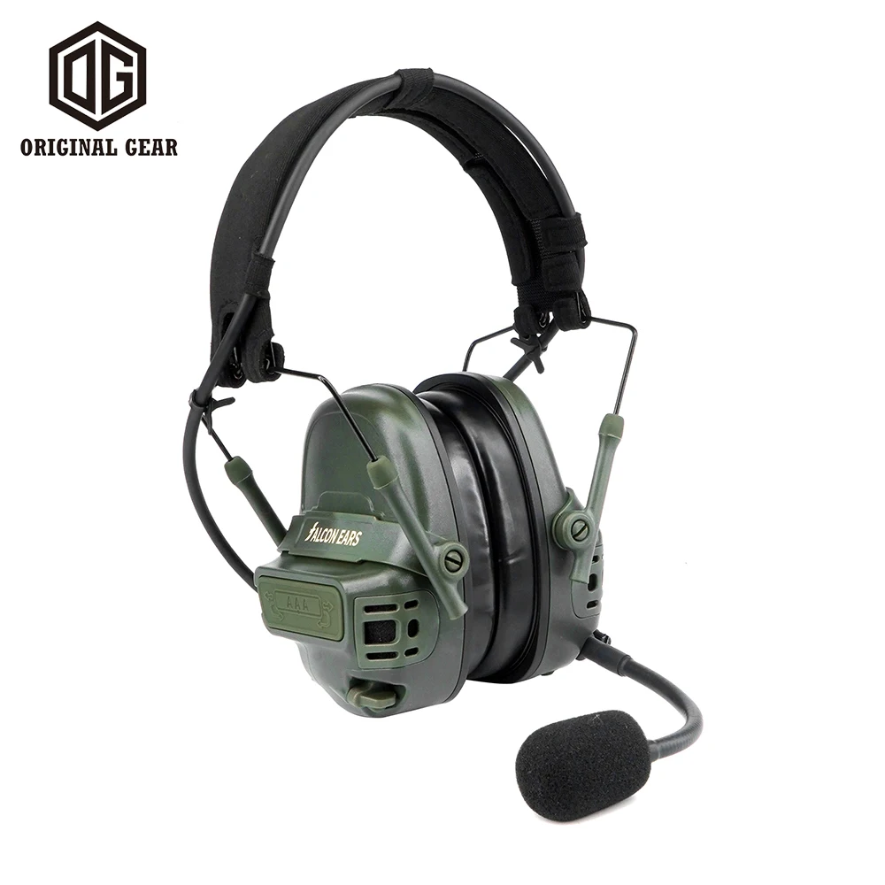 Auriculares tácticos con reducción de ruido, cascos FCS FALCON, doble cable, doble canal, novedad - imagen 2