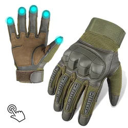 Guantes tácticos de ciclismo para exteriores, manoplas militares para fanáticos de la caza, montañismo y motocicleta