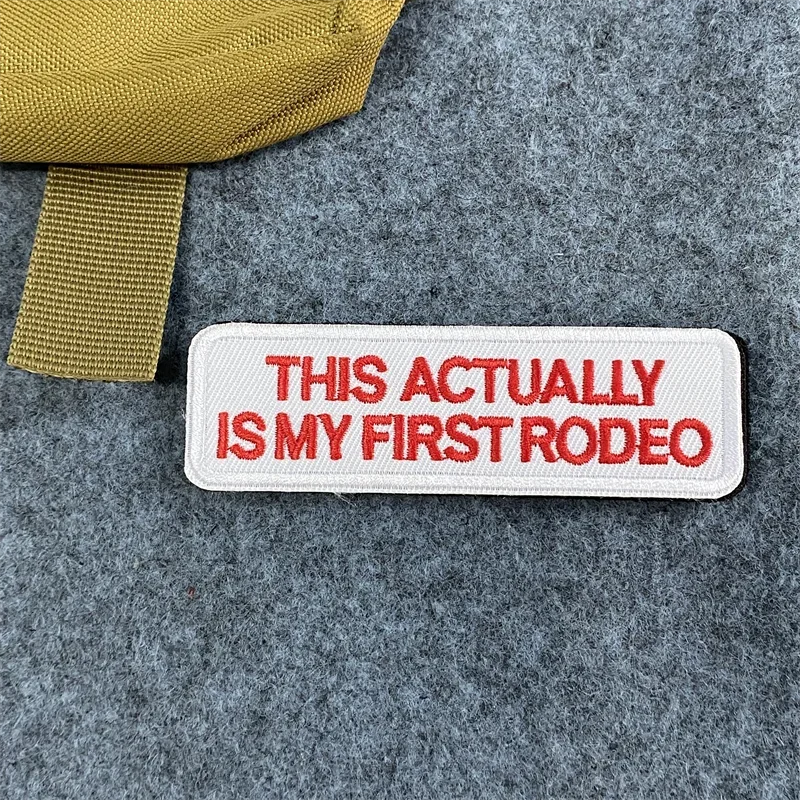 Este es en realidad mi primer Rodeo, parche bordado, amo las películas de terror, insignia de moral, pegatina para mochila, apliques de ropa - imagen 5