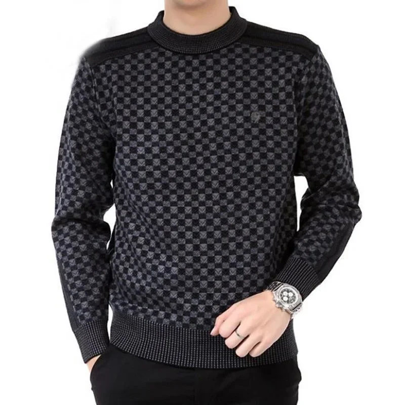 Jersey hombre cuello redondo tejido trenzado estilo táctico casual - imagen 4