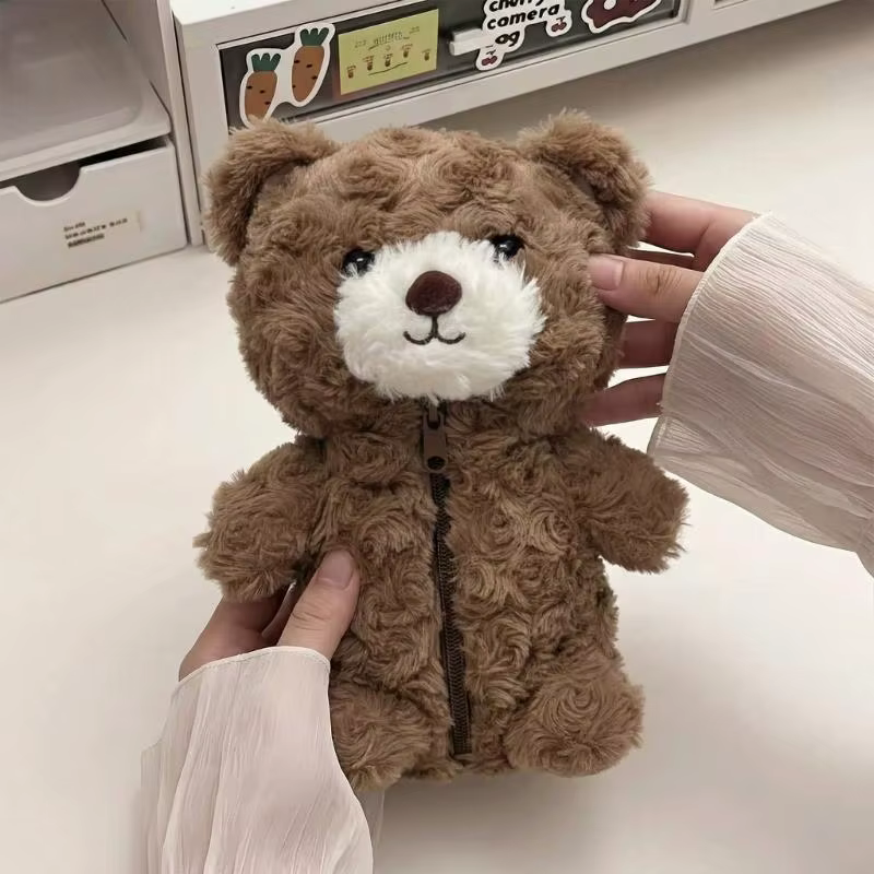 Estuche táctico de felpa oso compacto con cremallera y compartimento - imagen 4
