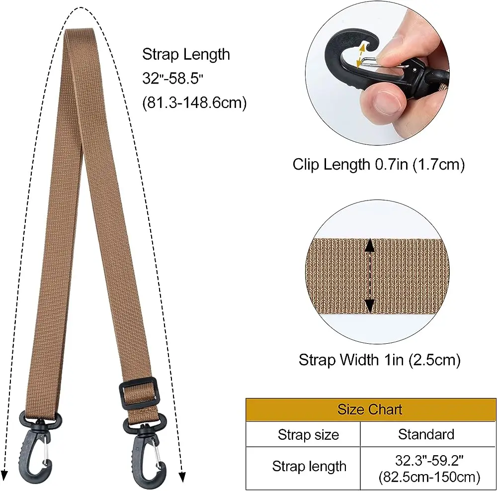 ONETIGRIS-correas ajustables de nailon para hombro, repuesto Universal para ordenador portátil, equipaje, bolsa de lona, varias bolsas - imagen 5