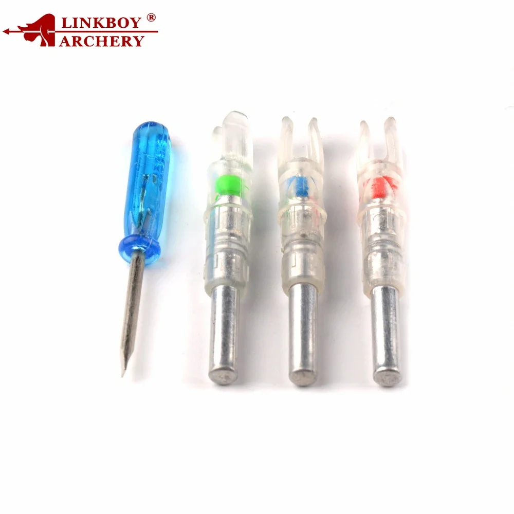 Linkboy-cuerda de arco con luz automática, iluminación LED activada, Nock ID, 6,2mm, arco compuesto, flecha, accesorio de tiro - imagen 2
