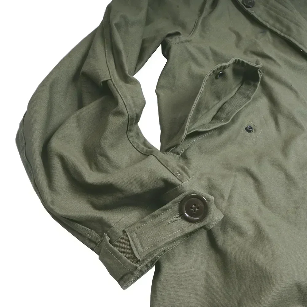 WWII WW2 M51 cazadora soldado americano abrigo cortavientos de cola de pez para hombre M1950 abrigo verde chaqueta de soldado rompevientos - imagen 4
