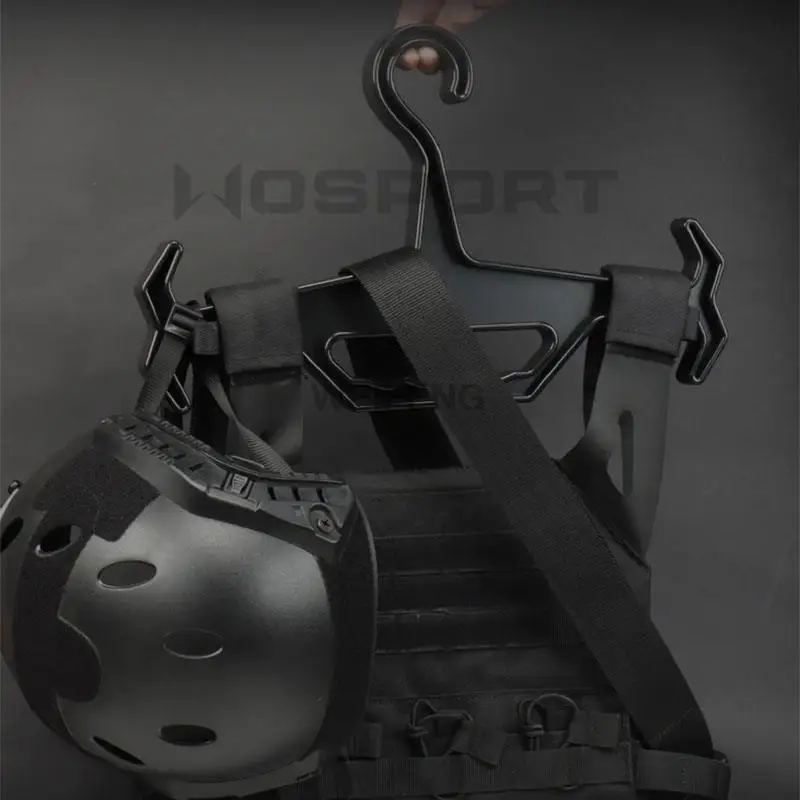Colgador de chaleco táctico de alta resistencia, Perchero de armadura corporal, organizador de accesorios de chaleco de caza, casco militar, 2 paquetes - imagen 2