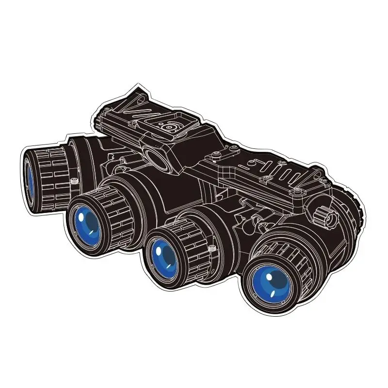 GBRS funda adhesiva con inscripción, pegatina BNVD1431 PVS31 PVS14 GPNVG18 NVG (solo pegatinas) - imagen 4