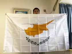 PANTALLA DE CIELO Bandera de Chipre 90*150 cm Poliéster Colgante Bandera Nacional de Chipre