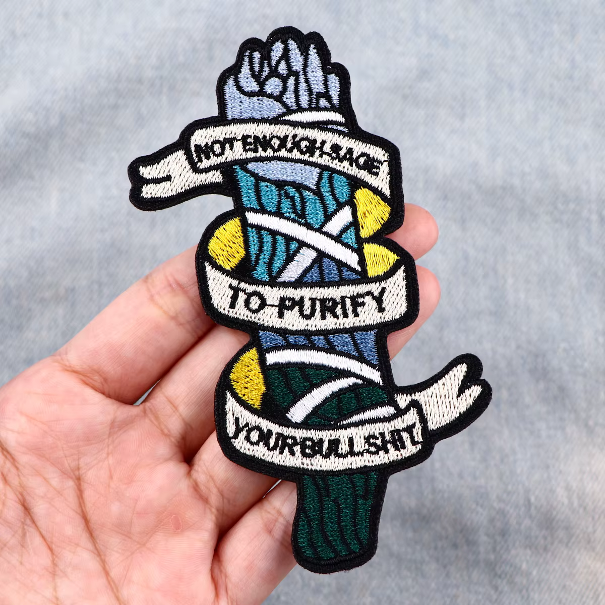 Parche termoadesivo pato divertido con citas – Bordado ropa - imagen 3