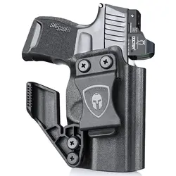 Funda IWB Kydex SIG P365 derecha, corte óptico de garra con clic