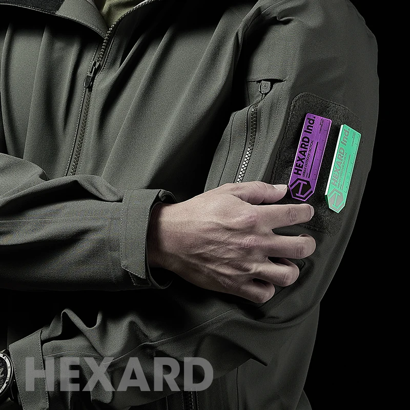 Hexard-Parche de Metal táctico urbano para exteriores, insignia de ingeniería EDC de aleación de titanio con gancho para ropa, bolsa, chaqueta, decoración - imagen 4