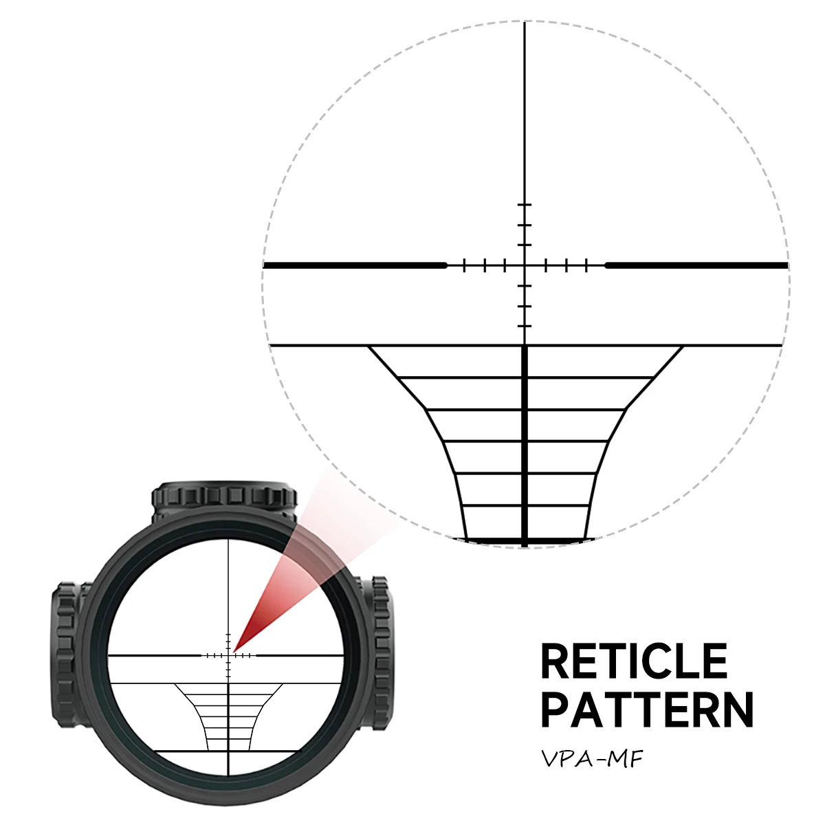 Mira telescópica táctica 4-12X50, mira telescópica de largo alcance con linterna láser, Kit de combinación de puntos rojos, mira óptica para caza - imagen 2