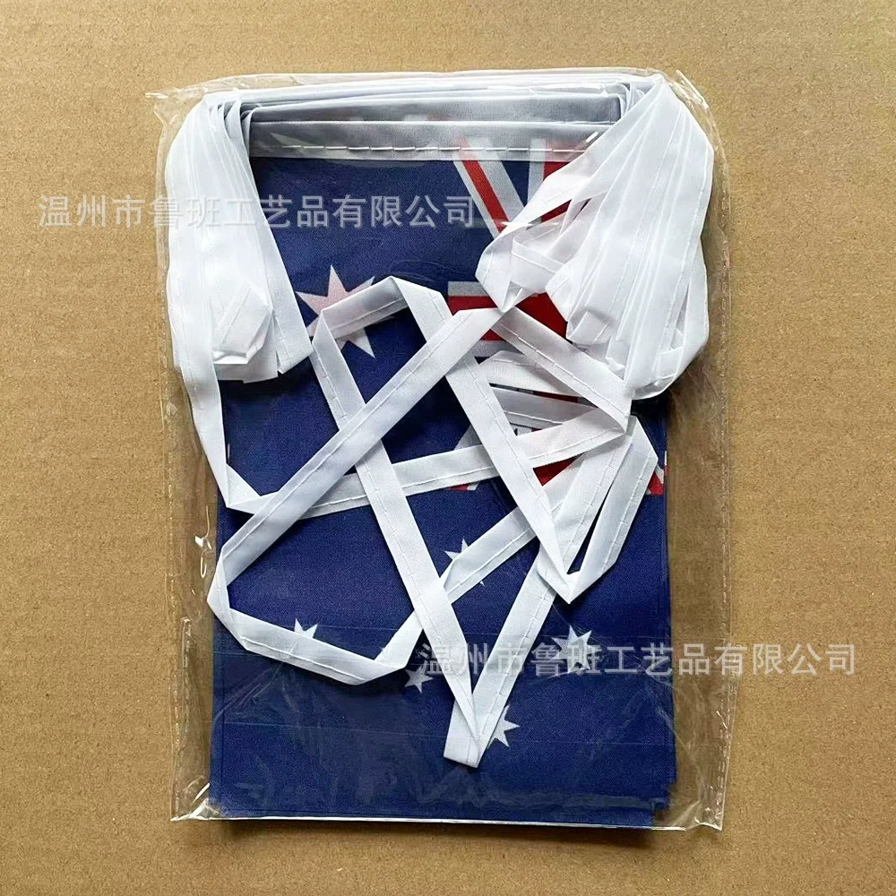 BANDERA DE SKY 14x21cm banderines de Australia 20 unids/paquete banderín cadena Banner Festival fiesta vacaciones para decoración - imagen 2