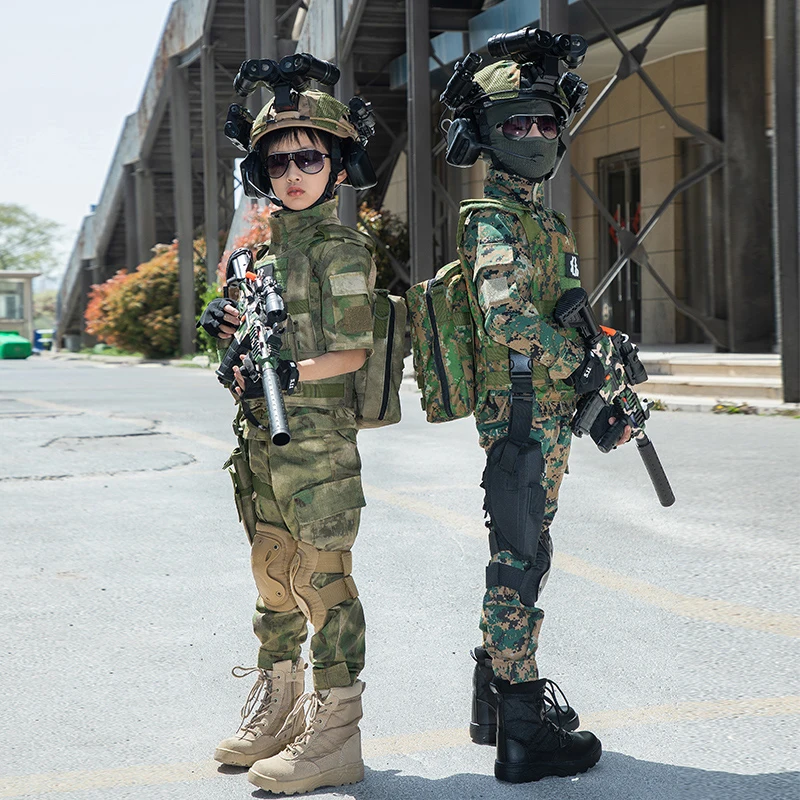 Traje de soldado para niños, traje militar, talla para niños de 11 años, disfraz de fuerzas especiales para niños, camuflaje, tipo Leger, combate al aire libre - imagen 2