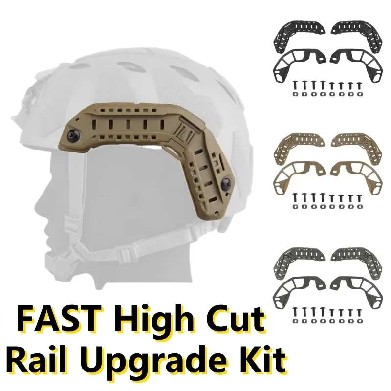 Casco táctico de corte alto y rápido, accesorios de riel lateral para casco mejorado con cableado oculto para casco de caza SF Super HL-31/32 - imagen 4