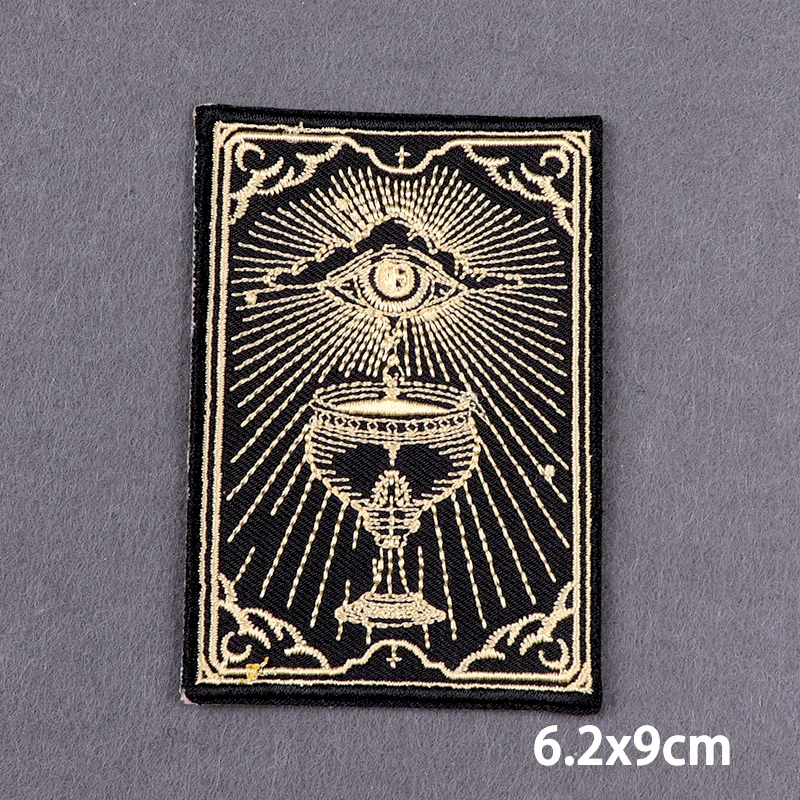 Parches mágicos bordados de Tarot para ropa, parche termoadhesivo para planchar, insignia para coser - imagen 4