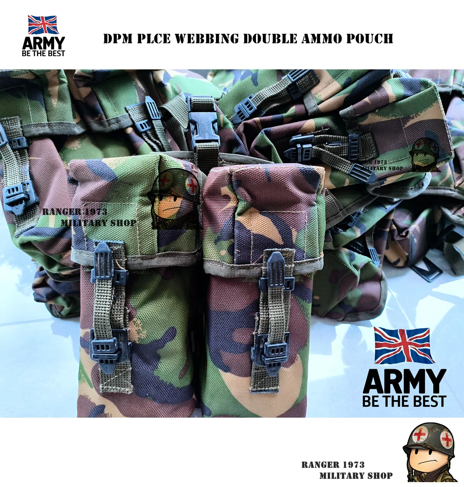 Bolso táctico doble varios, camuflaje DPM, riñonera táctica para exteriores, bolsa para revistas - imagen 4