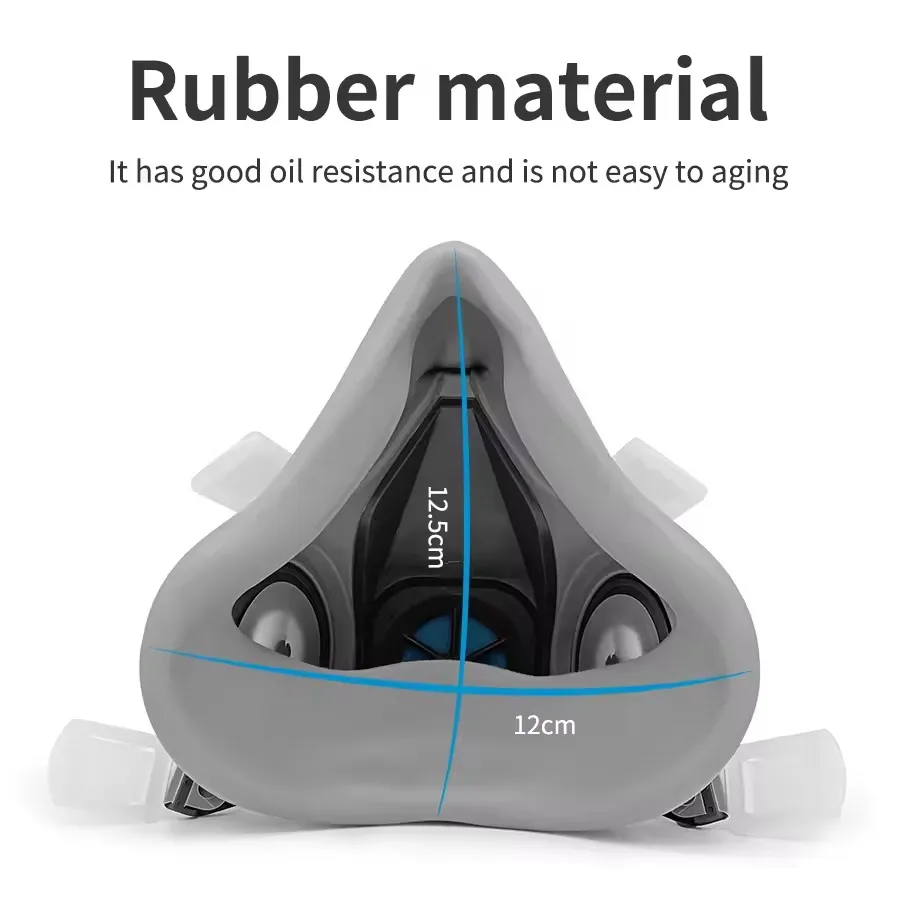 Respirador de gas y polvo 6200 con gafas antivaho para vapor orgánico, pintura en aerosol química y protección de pulido de resina epoxi - imagen 5