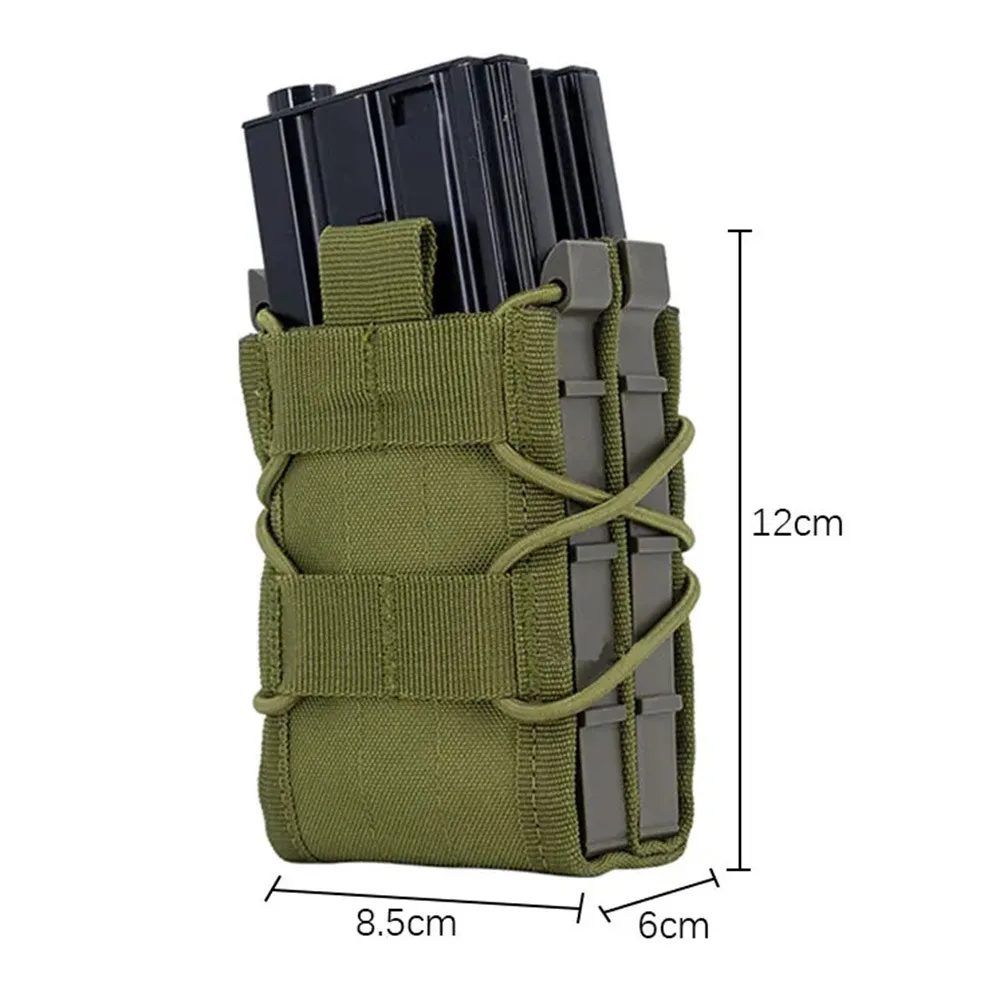 Bolsa táctica para revistas Molle 7,62 5,56, bolsas magnéticas de velocidad rápida para.223 5,56 KRYDEX Molle, bolsa para revistas individual/doble/Triple - imagen 3