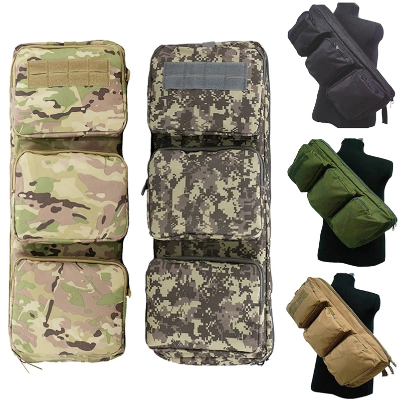 Paquete de pistola de combate para caza del ejército, equipo de entrenamiento de balas de Color, paquete de moller de nailon para tiro del ejército, bolsa de pesca de 60CM