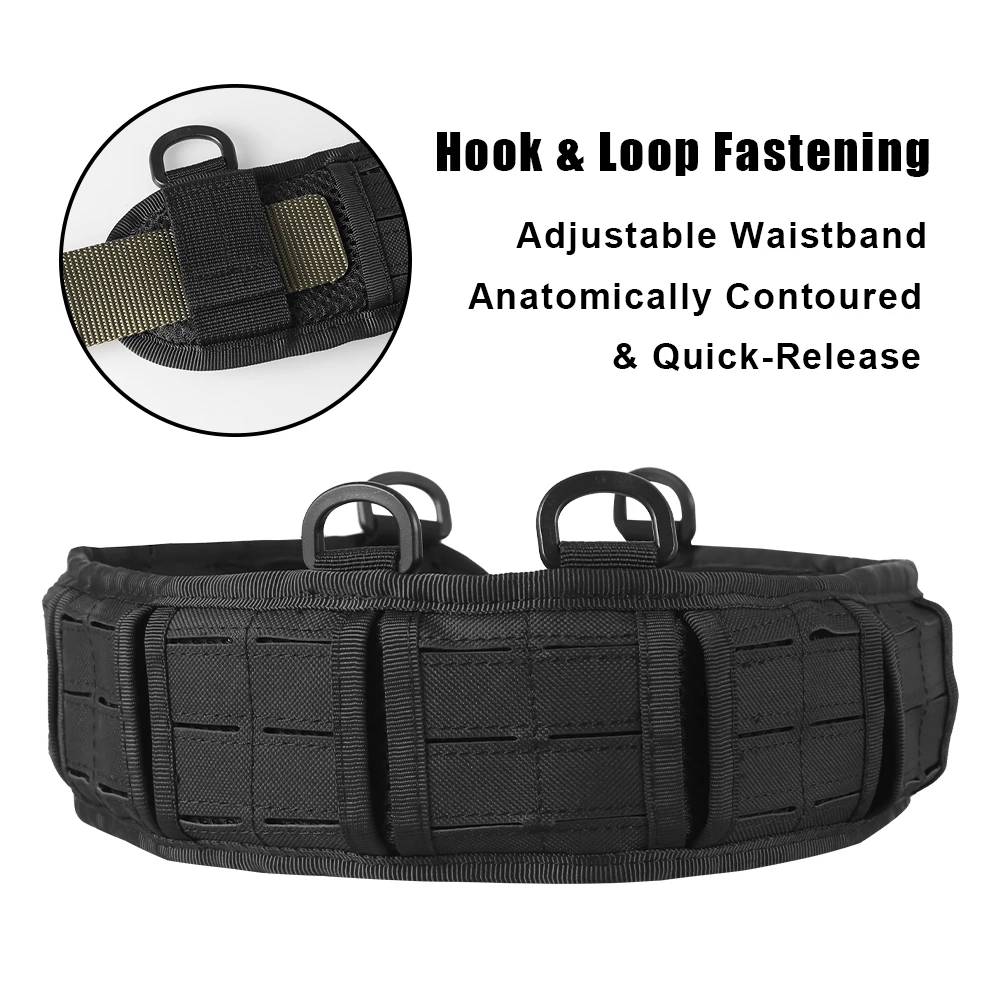 Cinturón táctico Molle de liberación rápida, cinturones reforzados de alta resistencia, cinturón de utilidad de combate y Paintball para aplicación de la ley - imagen 4